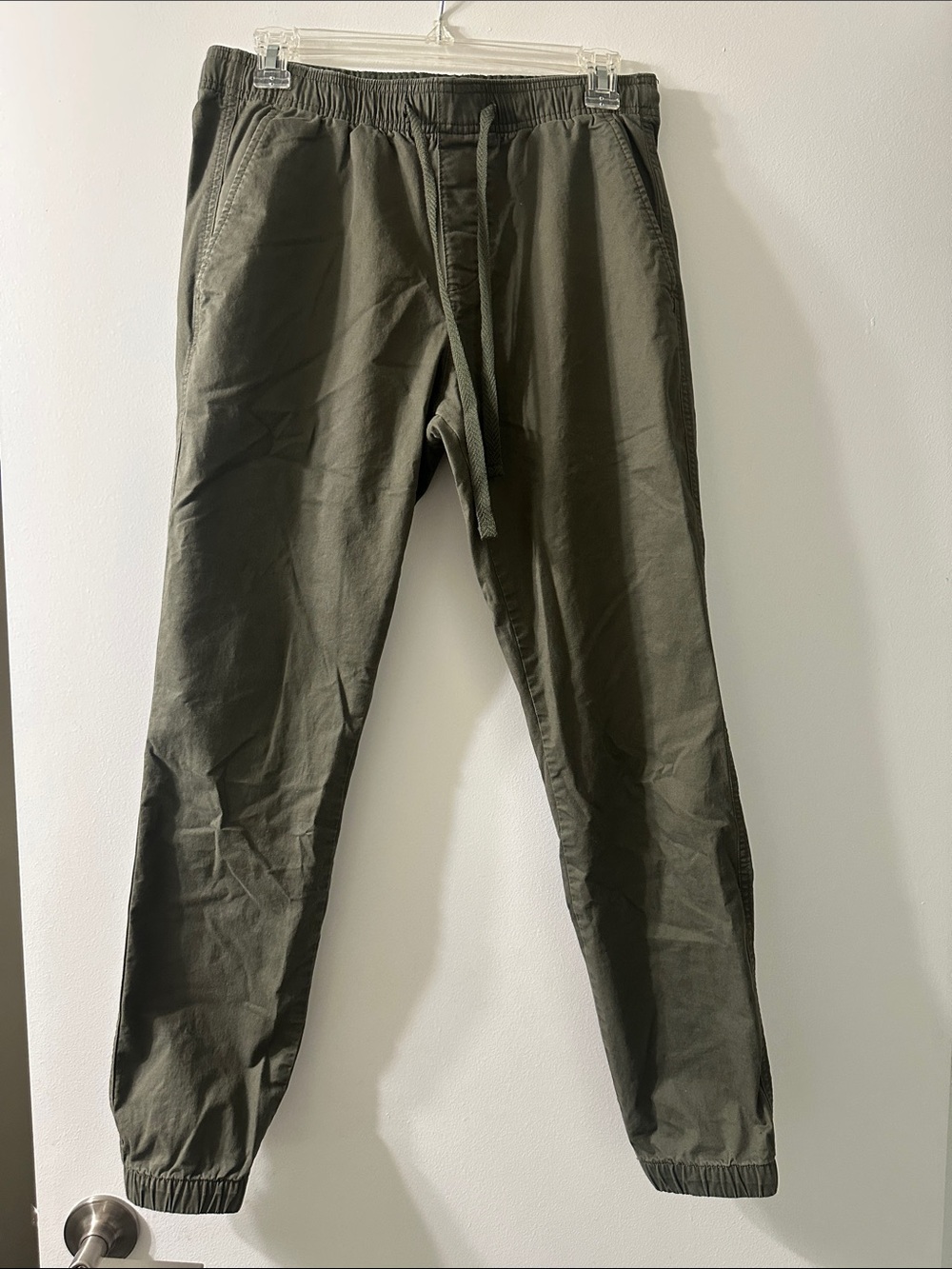 GAP Men's Olive Green Drawstring Joggers